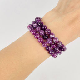 Бусины для украшений из Лепидолита (54 бусины) 39 см