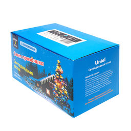 ULD-N2015-288/SBK WHITE-BLUE IP67 Сетка светодиодная, статическое свечение, 2*1,5м. Соединяемая. 288 светодиодов. Бело-синий свет. Провод черный. TM Uniel.