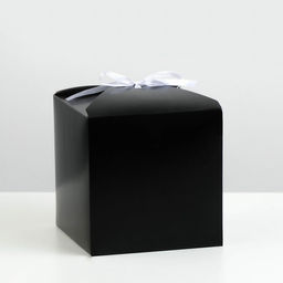 Цена за 10 шт. Коробка складная чёрная, 14 х 14 х 14 см