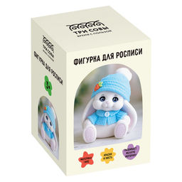 Набор для творчества "Роспись по гипсу. Зайка" фигурка + краски с кистью (НР_06717, ТРИ СОВЫ)