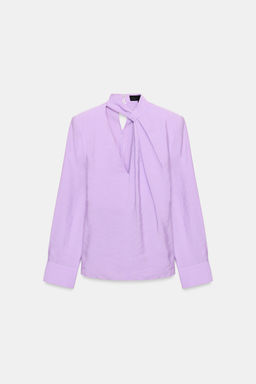 BLUSA FLUIDA HOMBRERAS / Malva - Zara фото 8