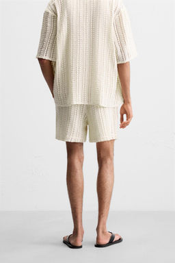 TEXTURED CROCHET BERMUDA SHORTS - Zara фото 13