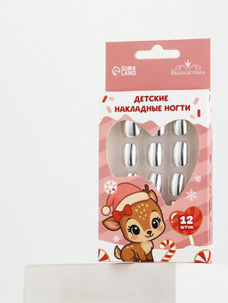 Детские накладные ногти «Оленёнок», 12 шт., Выбражулька
