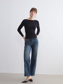 Kay?k Yaka B?zg?l? Bluz