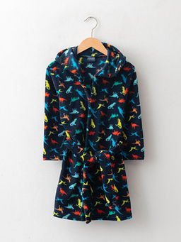 Kap??onlu Desenli Uzun Kollu Polar Erkek ?ocuk Sabahl?k