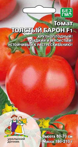 Томат ТОЛСТЫЙ БАРОН F1 Крупноплодный! Сладкий и мясистый! Устойчив к растрескиванию!