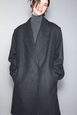 Abrigo oversize en mezcla de lana