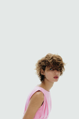 PLEATED ZIP T-SHIRT - Zara фото 3