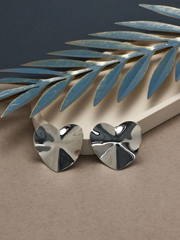 Серьги клипсы для ушей QF «Тренд. Сердечко», цвет серебро