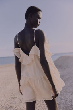 Vestido de ramio con volantes - H&m фото 3