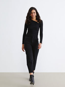 Barrel Fit Kad?n Jean Pantolon