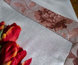 Скатерть арт. 3912/130, ЛУВР-1, скатерть из белой парчи с художественным краем, размеры 130 см х 180 см, ГОТОВЫЕ ШТОРЫ, ширина от 150 см x высота 270 см (на шторной ленте)