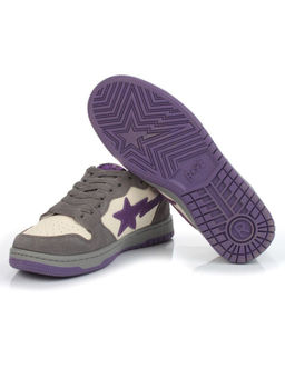 05-717-13 DARKGRAY/PURPLE Кроссовки женские (натуральная замша, натуральная кожа)