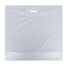 Цена за 50 шт. Пакет полиэтиленовый с вырубной ручкой, 64?60+8 60 мкм Белый