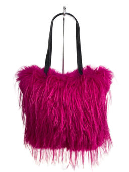 Женская сумка из искусственного меха, цвет фуксия - Greta фото 2