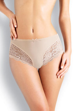 Трусы-макси с кружевными вставками