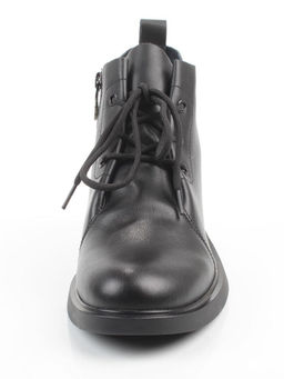 01-M43-18 BLACK Ботинки демисезонные женские (натуральная кожа)