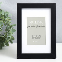 Фоторамка для фото 10×15 см Ellis, МДФ, с паспарту, чёрный