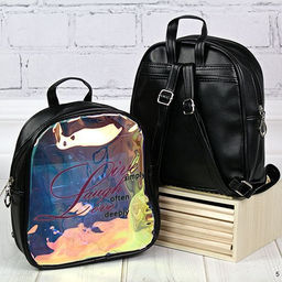 Рюкзак молодежный 22х7х20 см. Черный