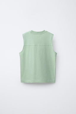 CONJUNTO CAMISETA Y BERMUDA TEXTO / Verde agua