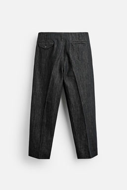 COTTON/LINEN WIDE-LEG JEANS - Zara фото 7