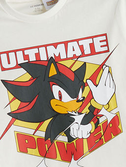 Bisiklet Yaka Sonic Bask?l? Erkek ?ocuk Ti??rt