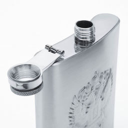 Подарочный набор Герб России: фляжка 240 мл, 4 стопки, воронка