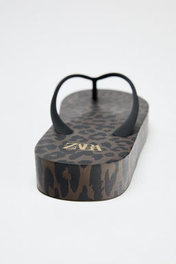 ANIMAL PRINT SANDALS - Zara фото 7
