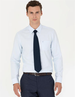 A__k Mavi Regular Fit Uzun Kollu Basic G_mlek