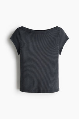 Top en punto de canal? con escote barco - H&m фото 2