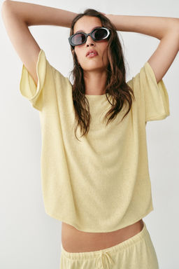 TOP R?STICO MANGA CAPA / Amarillo claro - Zara фото 2