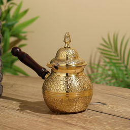 Турка с крышечкой 17х23х10 см, латунь, объем 375 мл