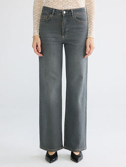 Wideleg Kad?n Jean Pantolon