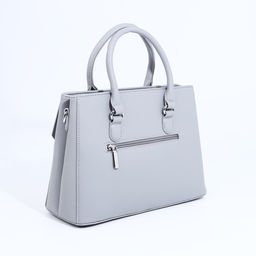 Сумка-тоут на молнии, наружный карман, цвет светло-серый - Simaland фото 2