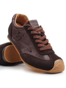 03-A885-5 BROWN Кроссовки женские (натуральная кожа, натуральная замша)