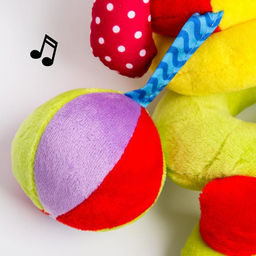 Растяжка - спираль на коляску/кроватку Крошка Я «Слоник яркий», с прорезывателем, от 3 мес.