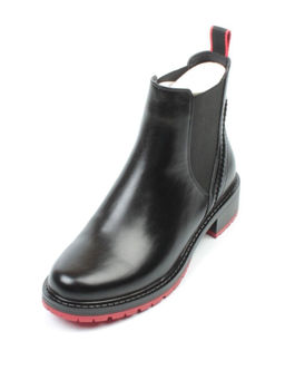 01-CA169-21B100M BLACK Ботинки демисезонные женские (натуральная кожа, байка)