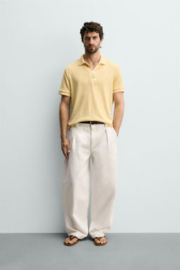POLO REGULAR FIT JACQUARD RAYAS / Marino