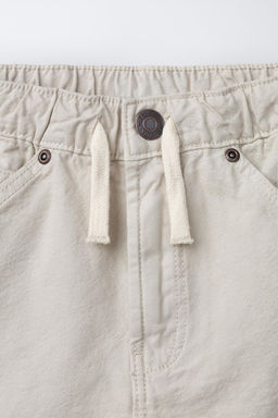BERMUDA CARPENTER LOGO BORDADO / Crudo - Zara фото 4