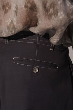 PANTAL?N FLUIDO CORDONES / Marino oscuro - Zara фото 5