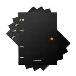 Цена за 24 шт. Тетрадь общая с пластиковой обложкой на кольцах ErichKrause Accent, ассорти, А5, 80 листов, клетка, на кнопке