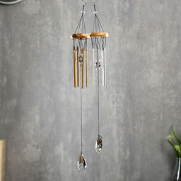 Музыка ветра трубочки «Кристаллы», 6 трубок, металл, пластик, 30×6×6 см, МИКС