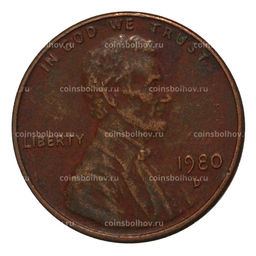 Монета 1 цент 1980 года D