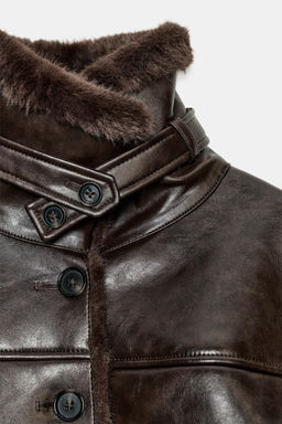 DOUBLE-FACED FAUX FUR JACKET - Zara фото 5