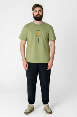 Арт. 613108 Комплект с брюками мужской 48-56 (5 шт) Цвет:верх-хаки,низ-черный - Идеал фото 4