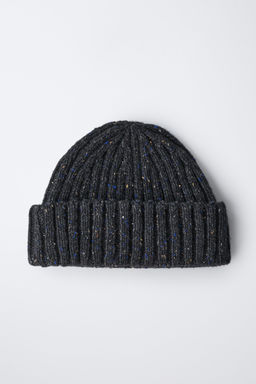 WOOL BLEND BEANIE WITH BUTTON DETAIL - Zara фото 4
