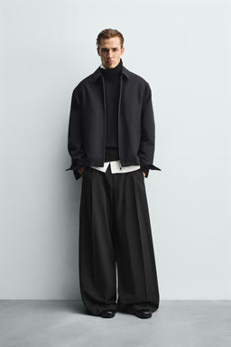WIDE-LEG PLEATED TROUSERS - Zara фото 11