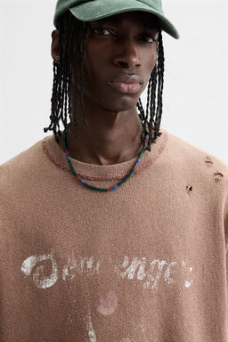 CONTRAST PRINT KNIT T-SHIRT - Zara фото 5