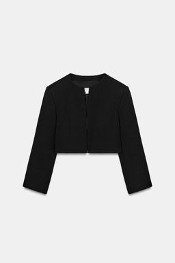 BLAZER CORTA HOMBRERAS / Negro - Zara фото 7