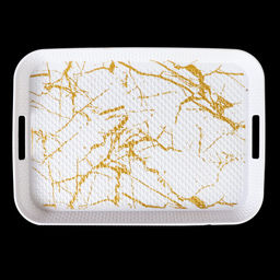 Поднос прямоугольный 38х27 см / 3827 /уп 80/с ручками - Галеонтрейд фото 2